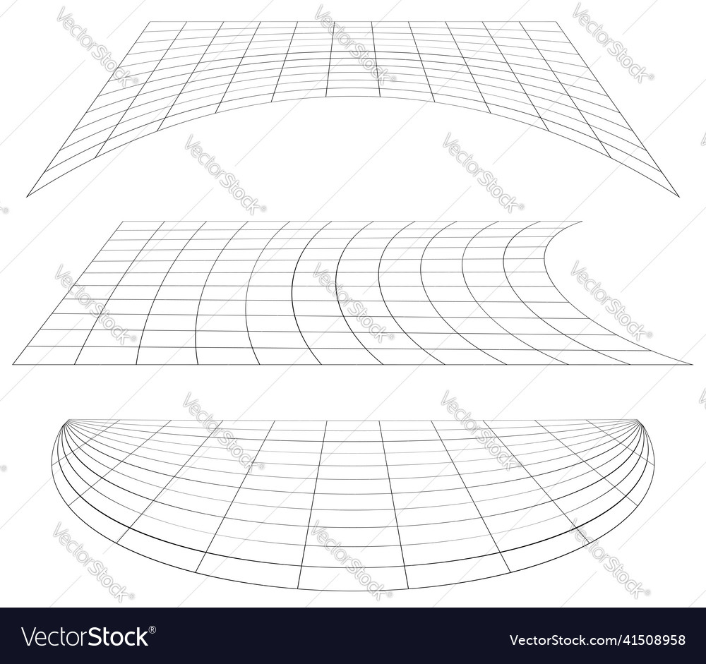 Graticule grid mesh plane with deform distortion Vector Image Graticule grid mesh plane with deform distortion