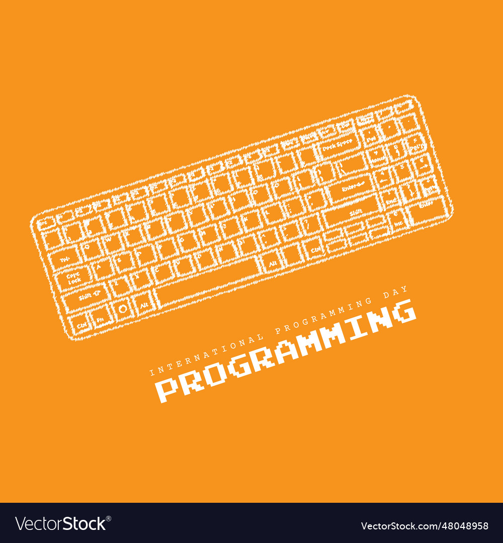 Hand drawn design of keyboard for computer