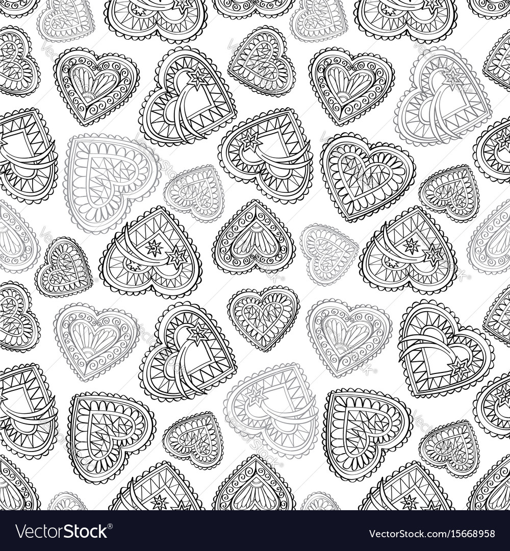 Love heart seamless pattern holiday greeting