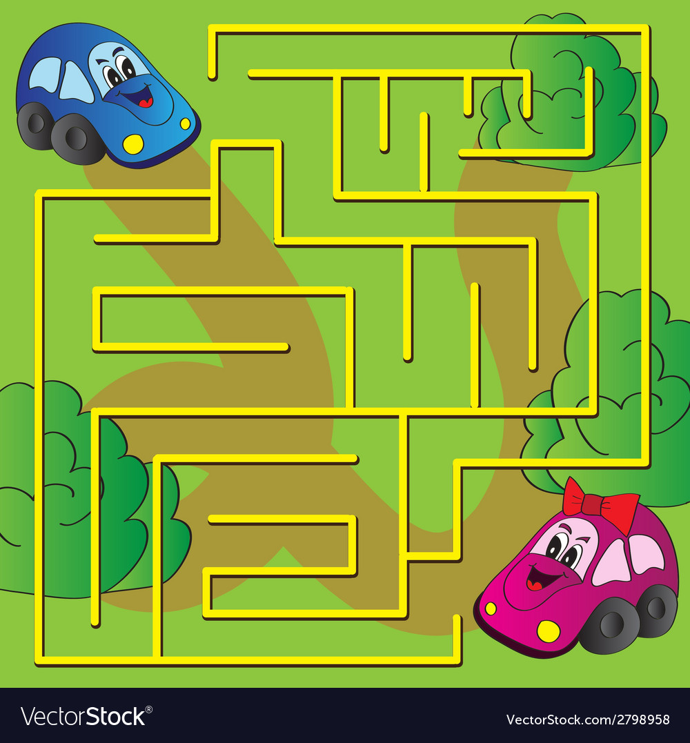 Maze game Royalty Free Vector Image - VectorStock