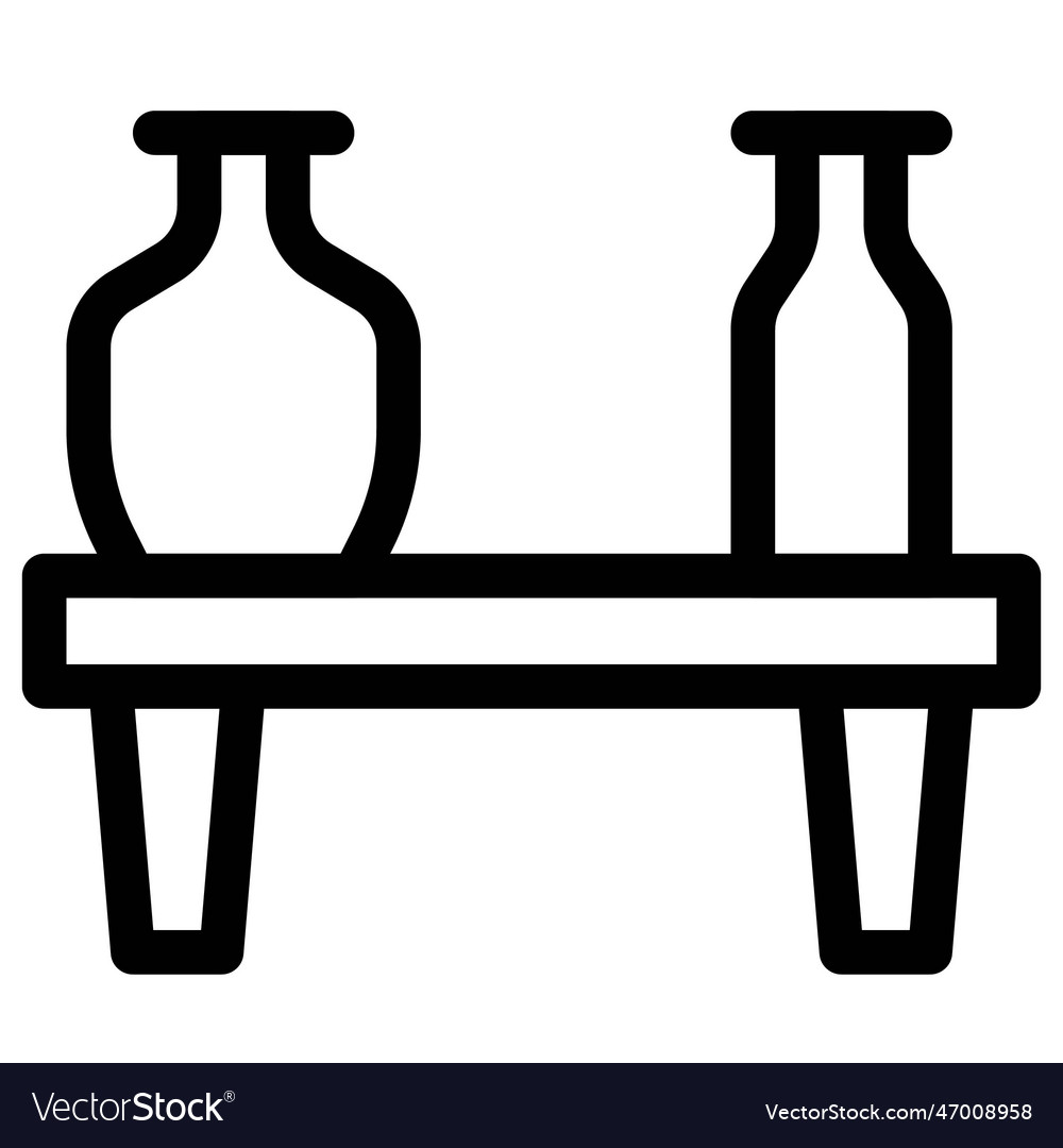 Mounted shelf for kitchen supplies Royalty Free Vector Image