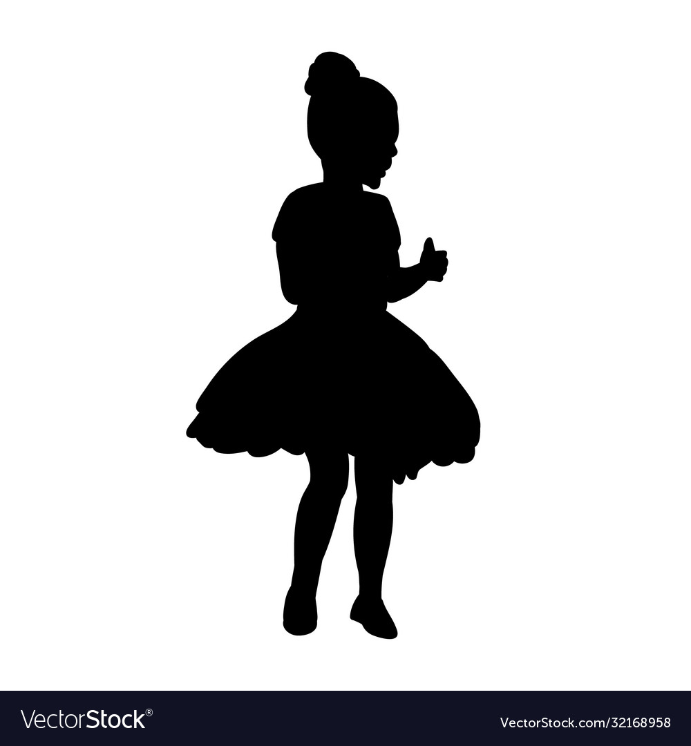 On a white background black silhouette Royalty Free Vector