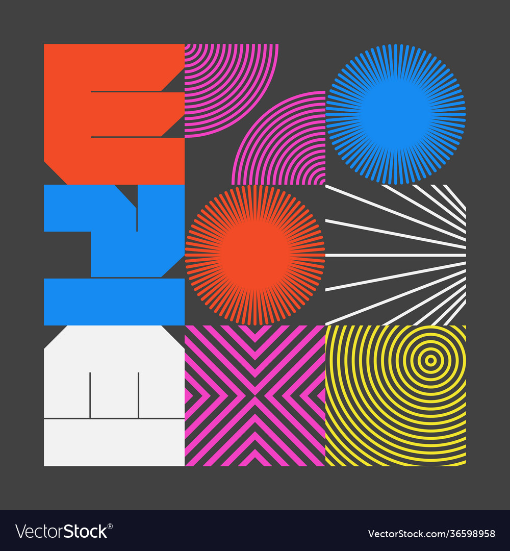 Retro future abstract pattern vector image Retro future abstract pattern