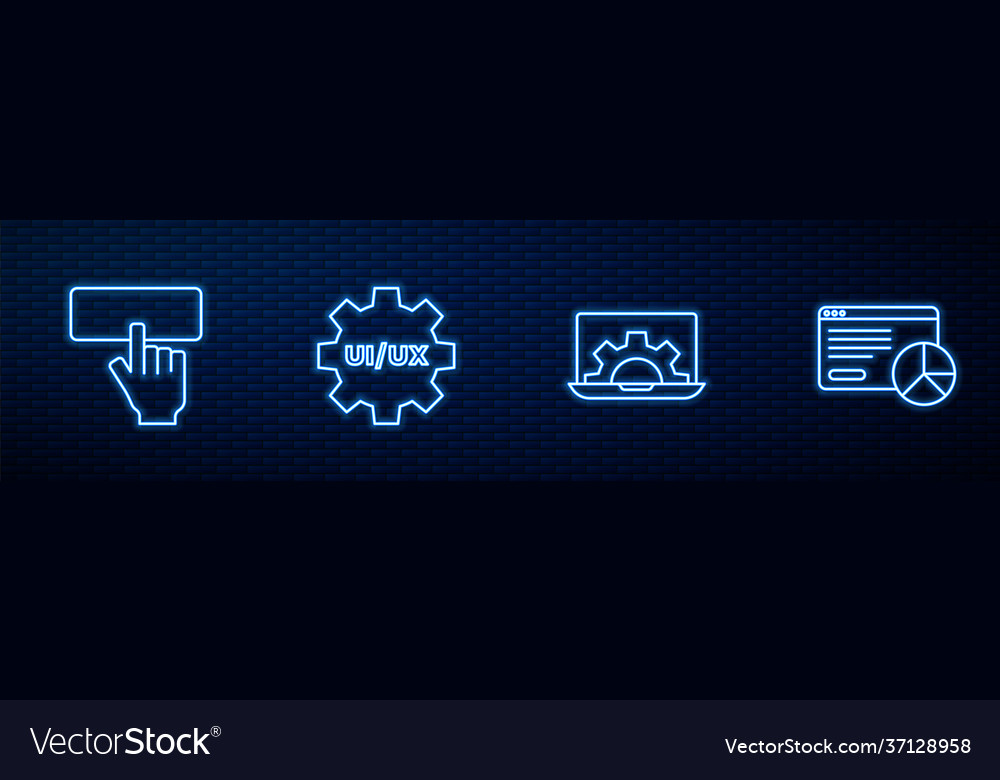 Linien-Web-Entwicklung Tastatur ui oder ux vector image Linien-Web-Entwicklung Tastatur ui oder ux