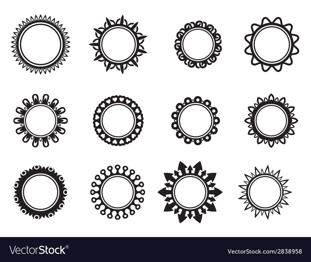 Set template in the form of a circle