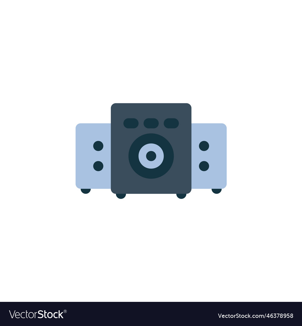 Speaker icon computer component flat style vector image Speaker icon computer component flat style