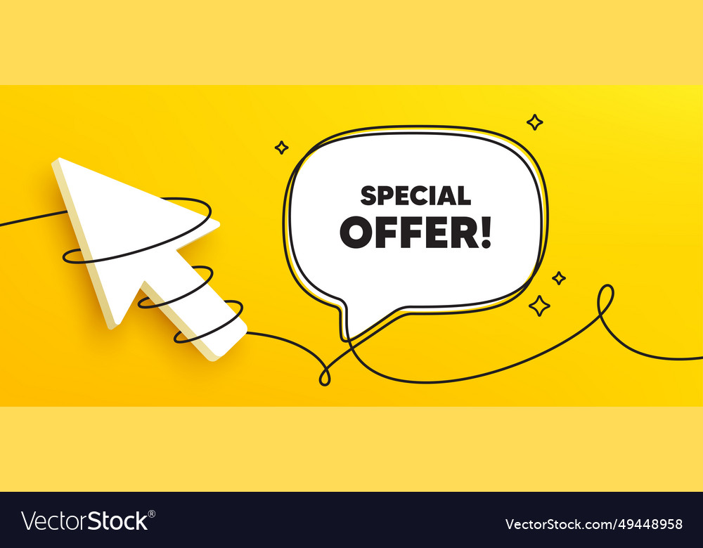 Special offer symbol sale sign continuous line Vector Image