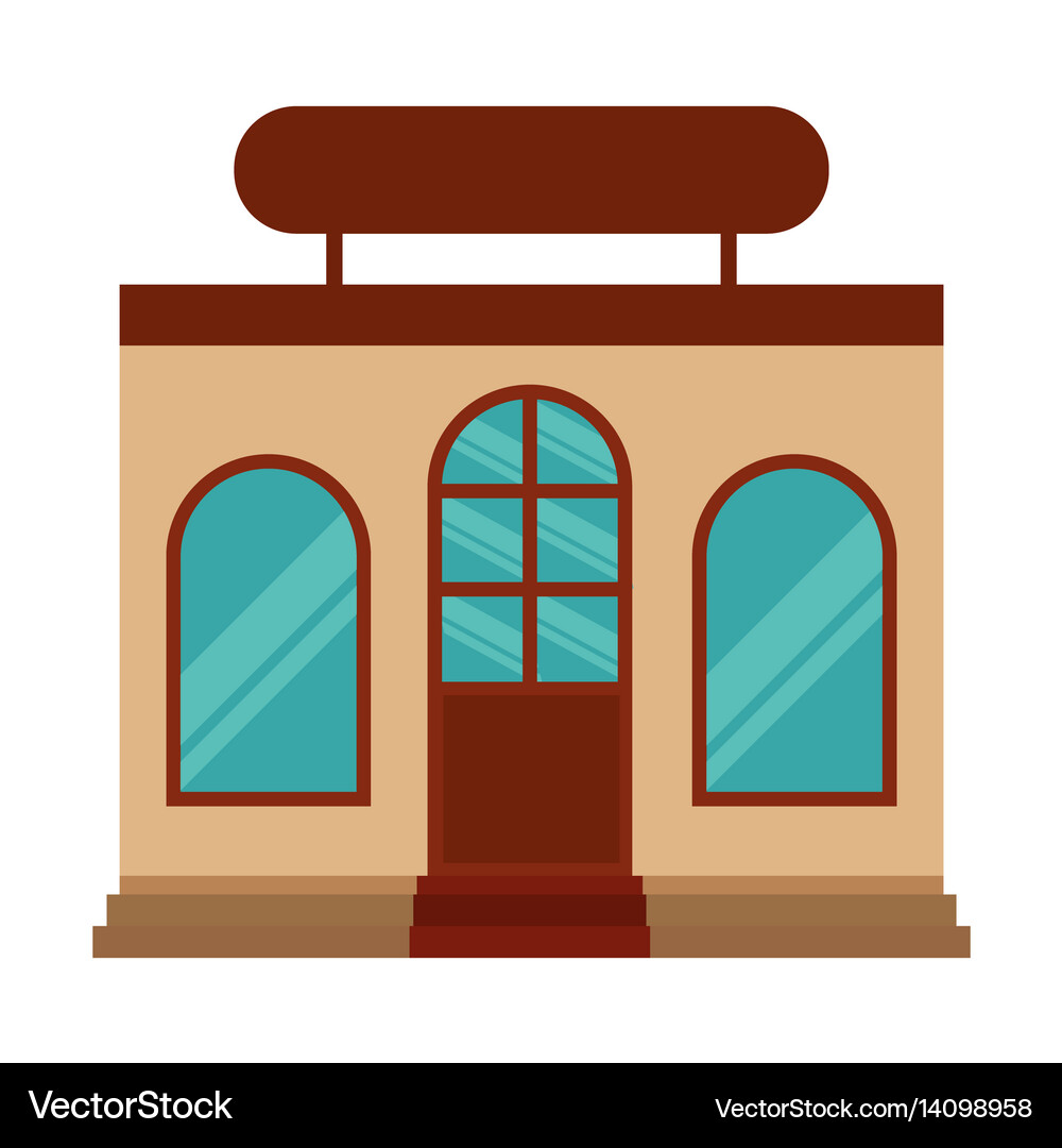 Storefront facade icon image Royalty Free Vector Image
