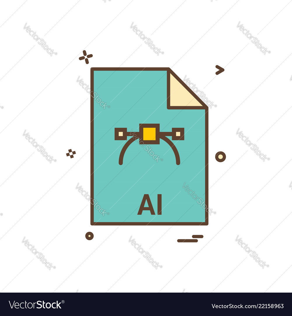 Ai file extension format icon design