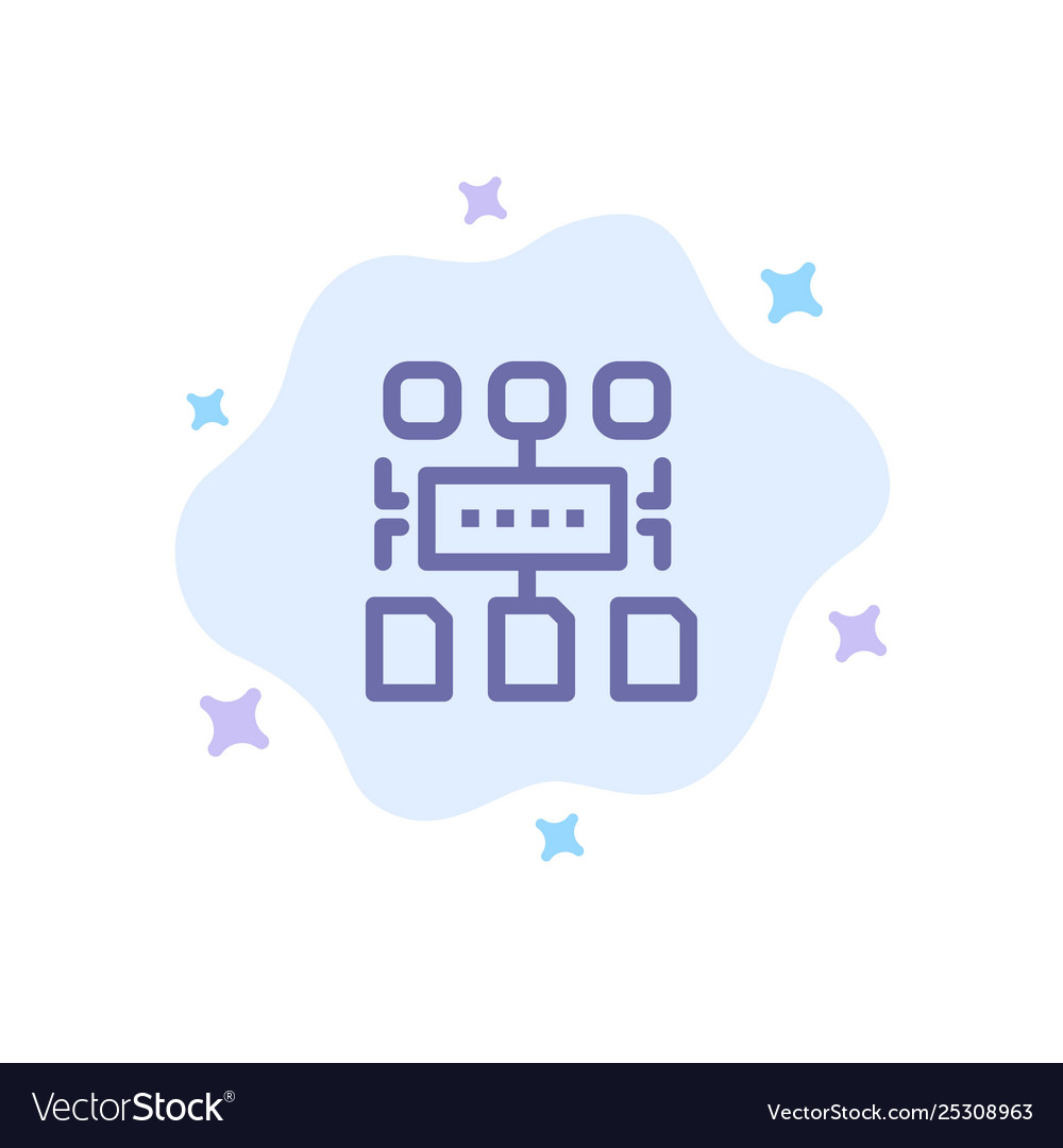 Algorithm program user document blue icon vector image Algorithm program user document blue icon