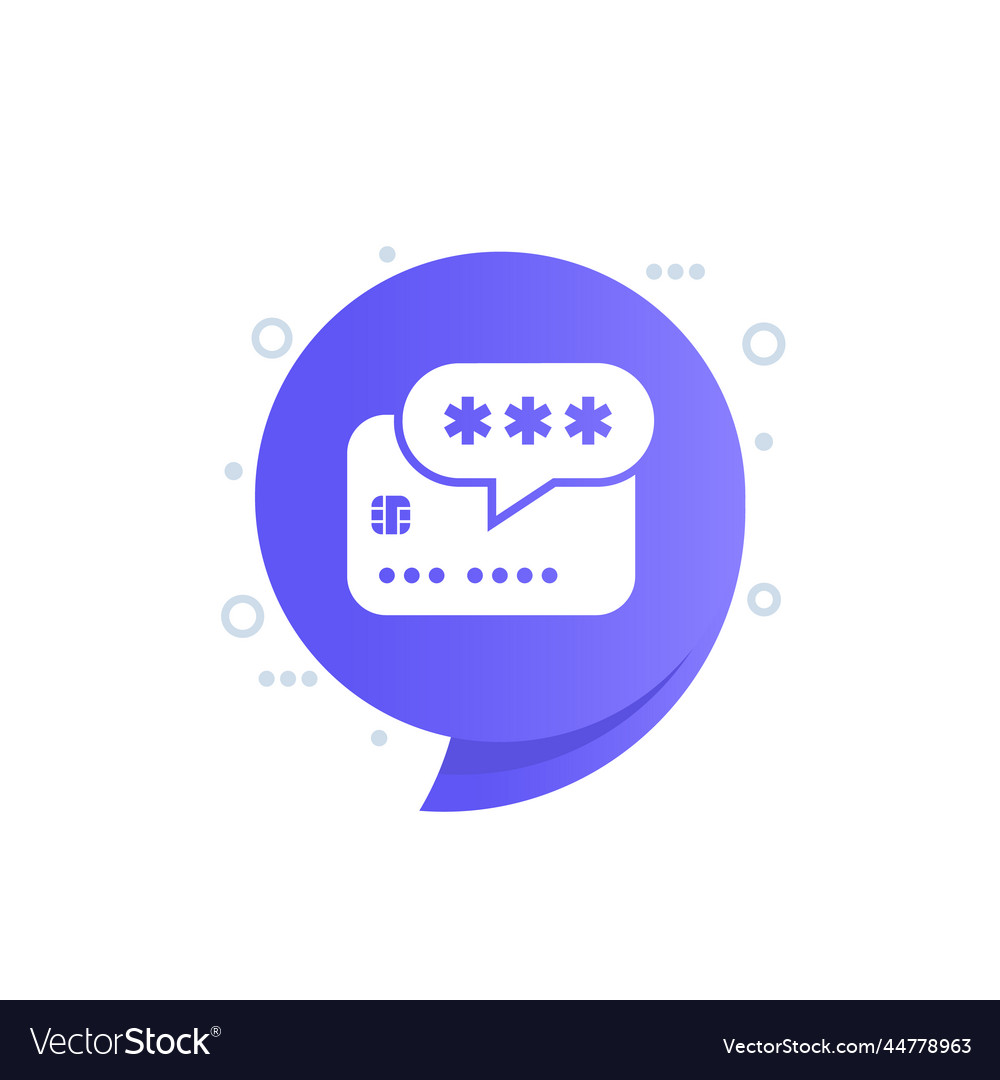 Card pin code icon