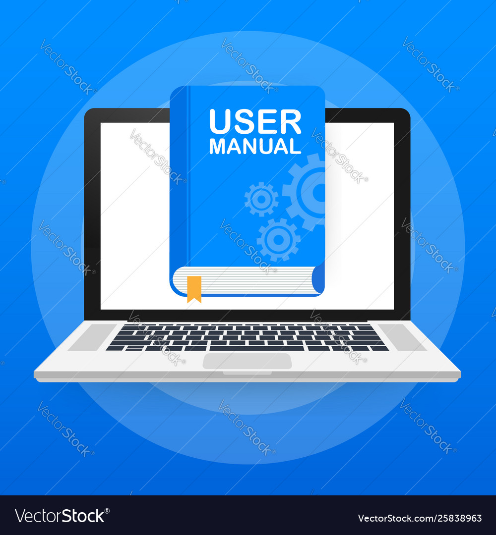 Concept user guide book for web page banner vector image Concept user guide book for web page banner