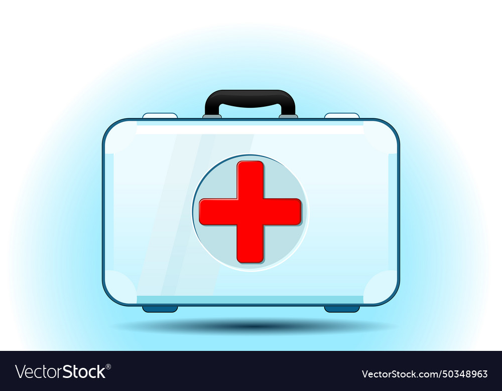 First aid box icon medical kit Royalty Free Vector Image