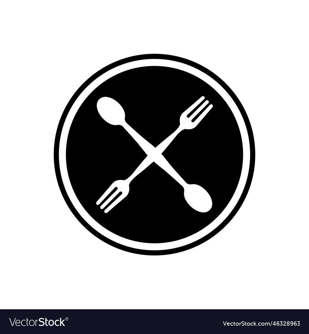 Fork and spoon icon food sign Royalty Free Vector Image