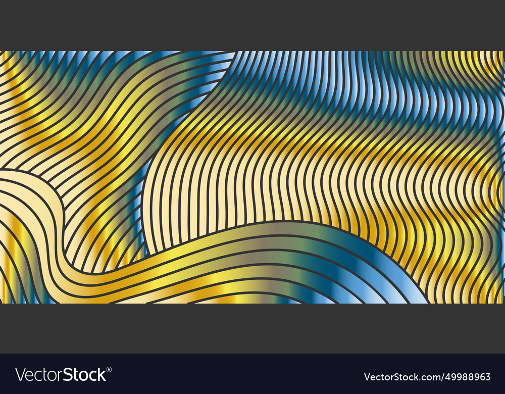 Gradient pattern of wavy lines colorful vector image Gradient pattern of wavy lines colorful