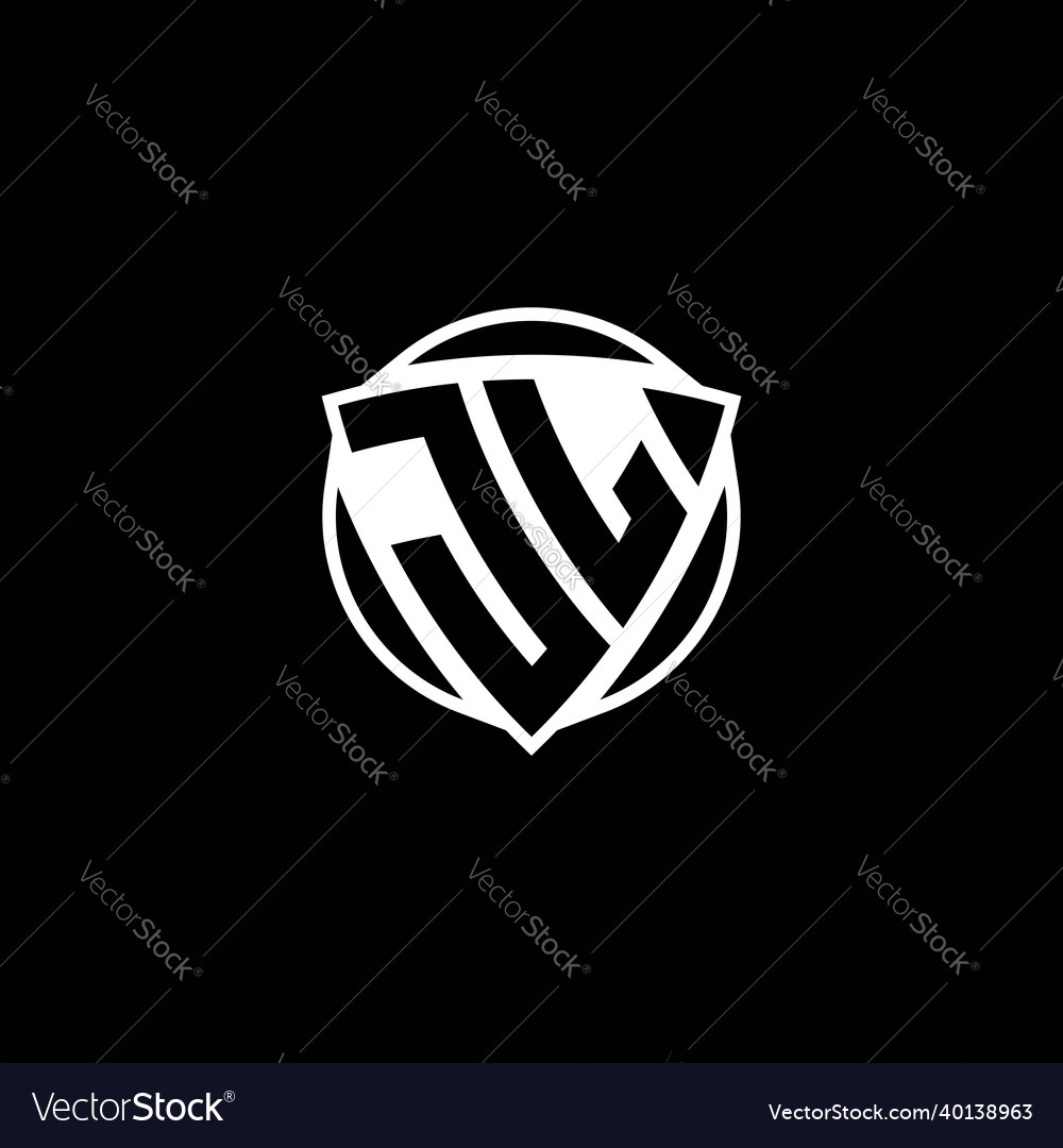 Jl logo monogram triangle shield and circle shape
