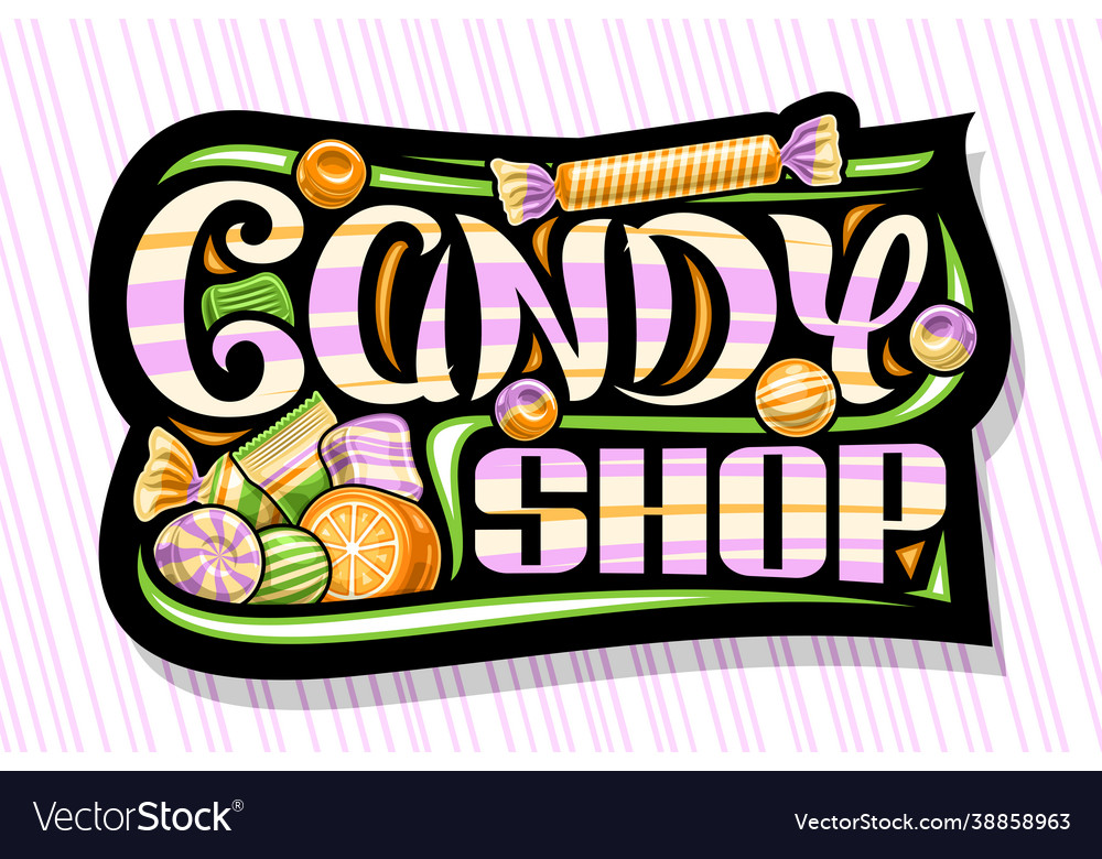 Logo for candy shop Royalty Free Vector Image - VectorStock