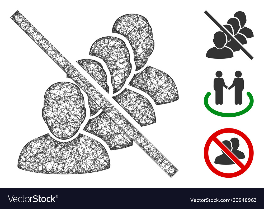 No people queue polygonal web mesh vector image No people queue polygonal web mesh