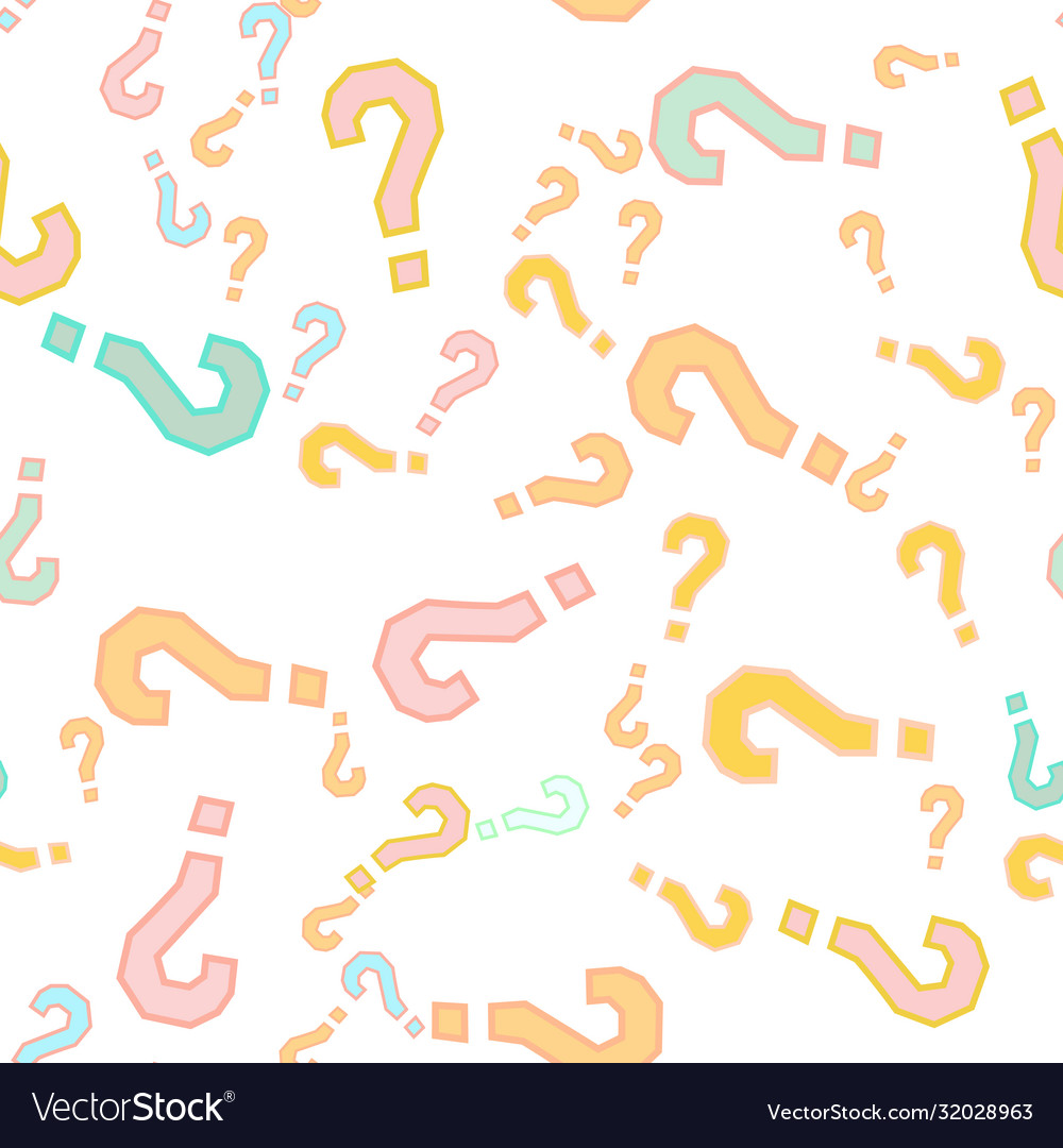 Quiz seamless pattern question marks doubt faq