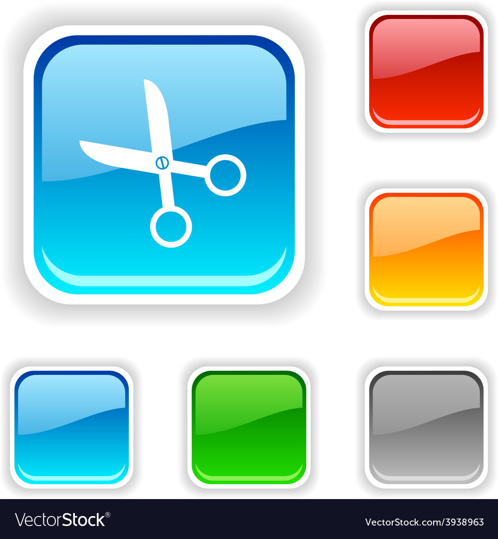 Scissors button