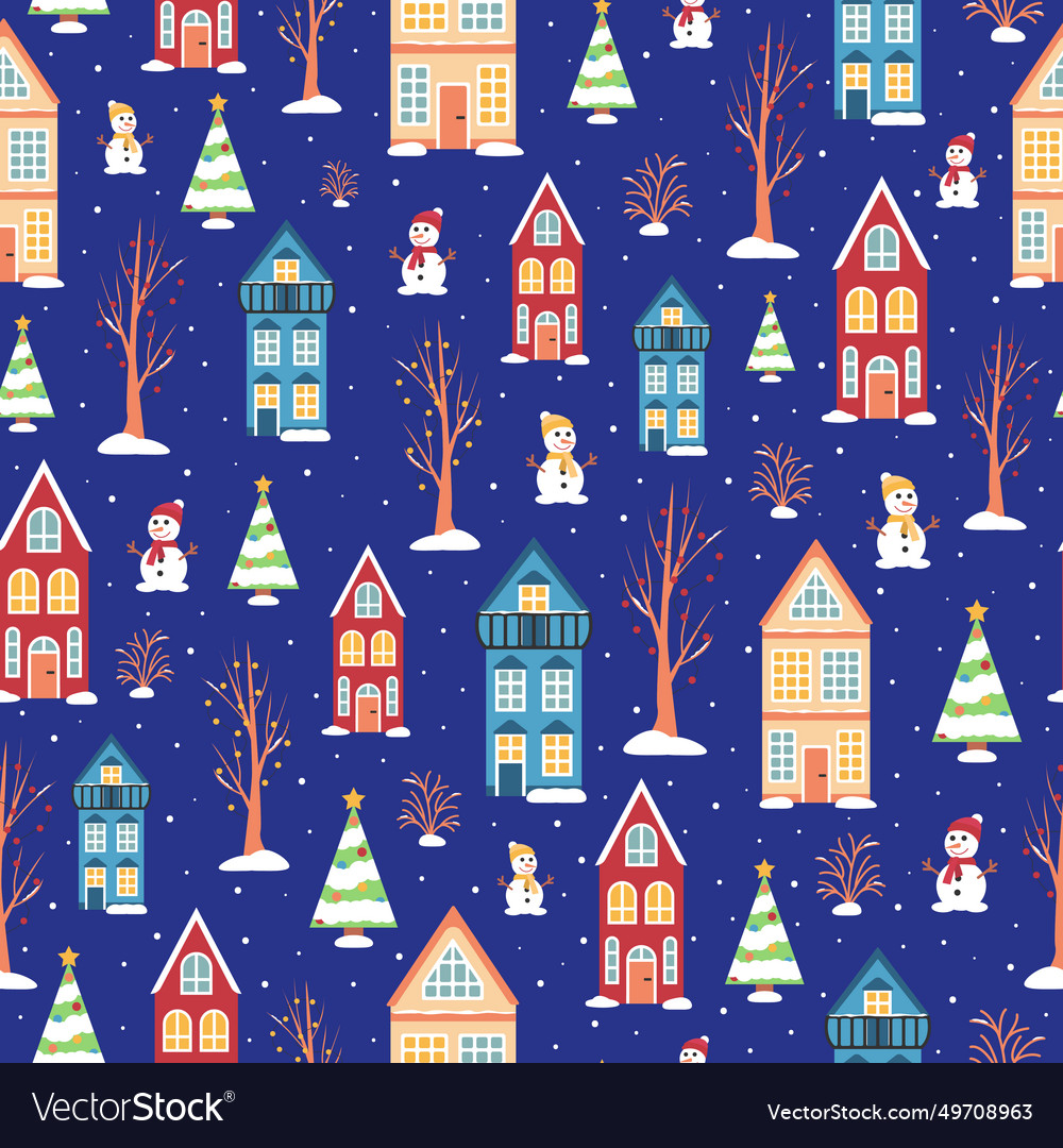 Seamless christmas pattern Royalty Free Vector Image