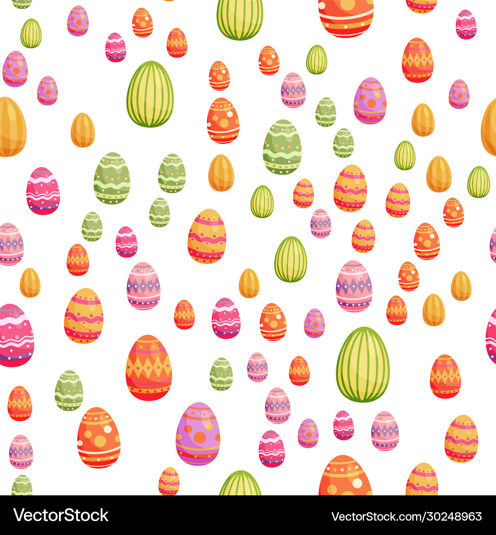 Seamless pattern with easter eggs happy easter Vector Image