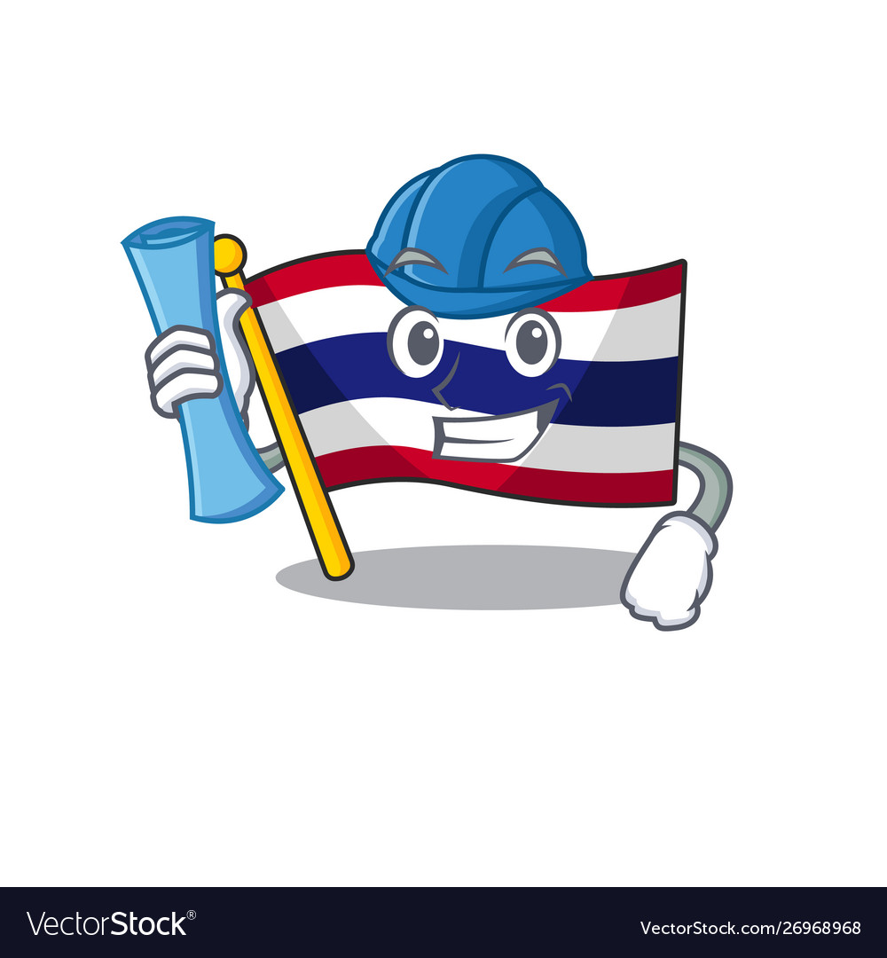 Architect flag thailand isolated