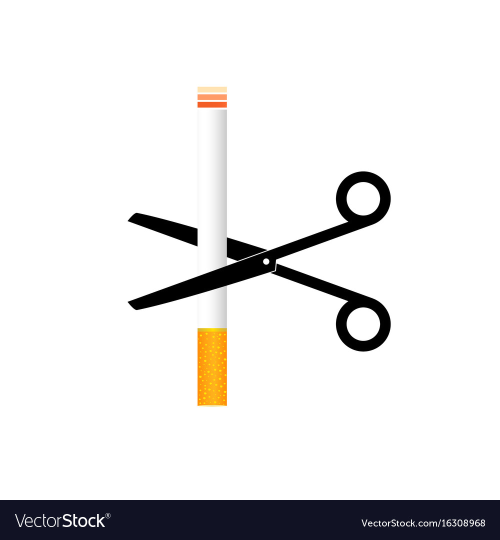 Cigarette with scisors color