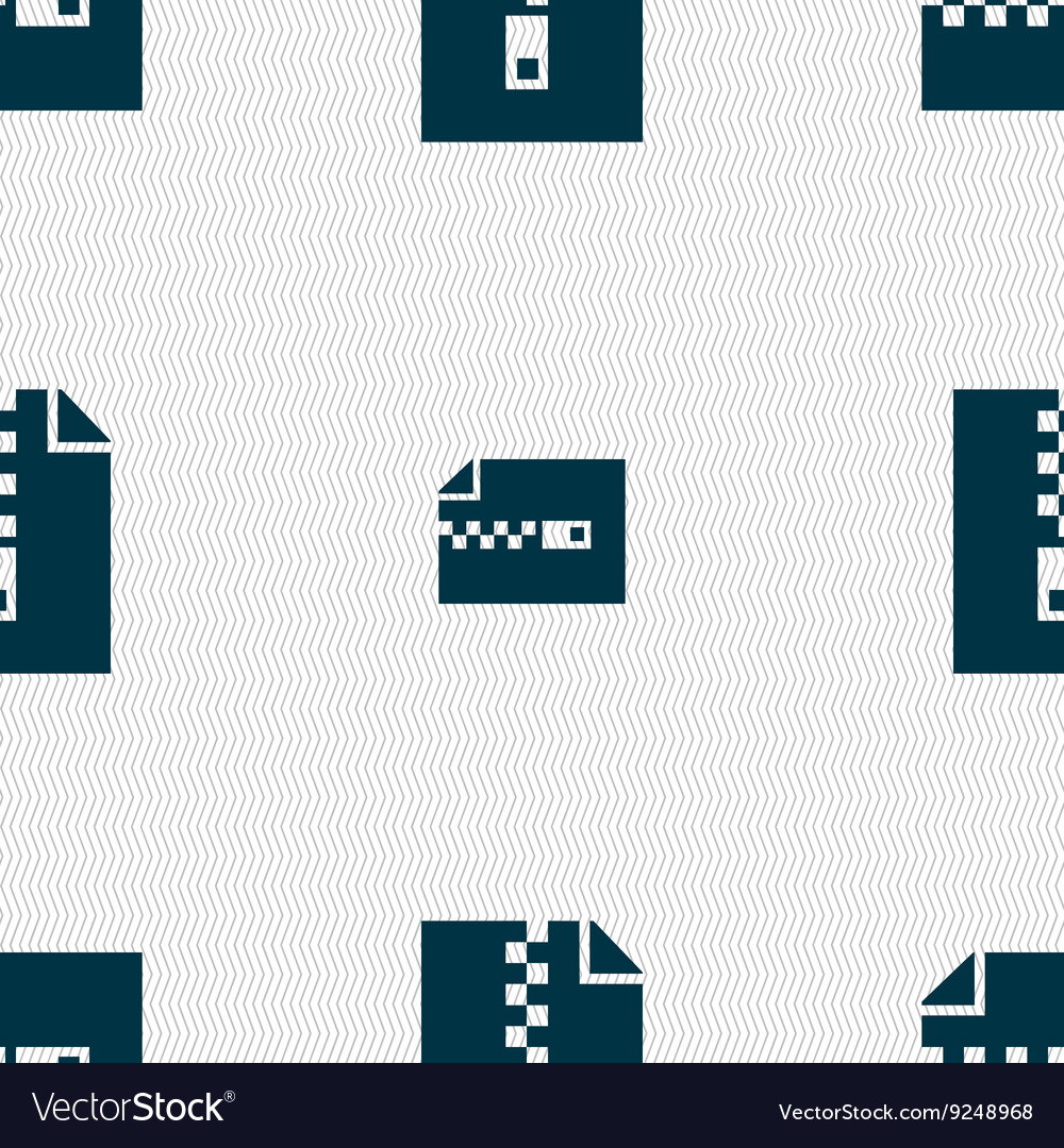 Computer zip folder archive icon sign seamless