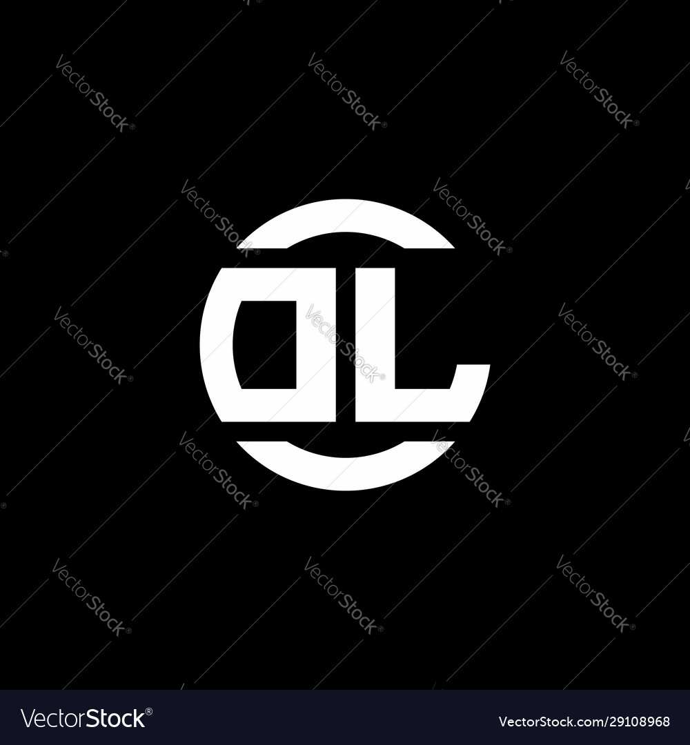 Dl logo monogram isolated on circle element Vector Image Dl logo monogram isolated on circle element