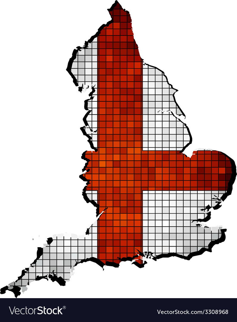 England map with flag inside