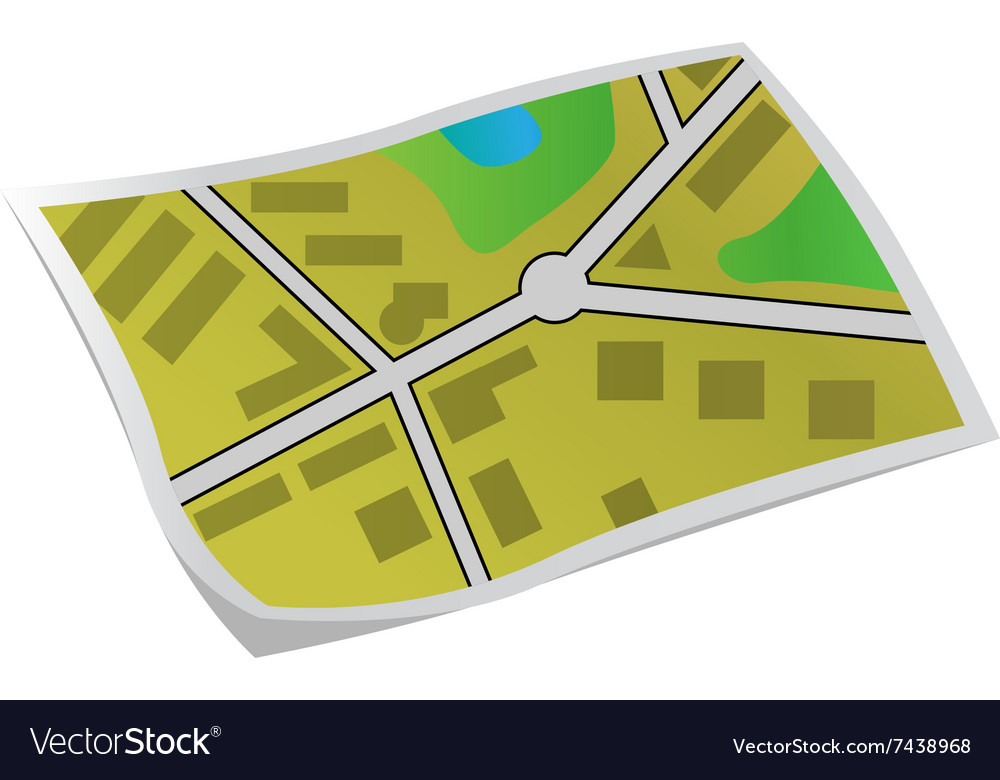 Flat map Royalty Free Vector Image - VectorStock