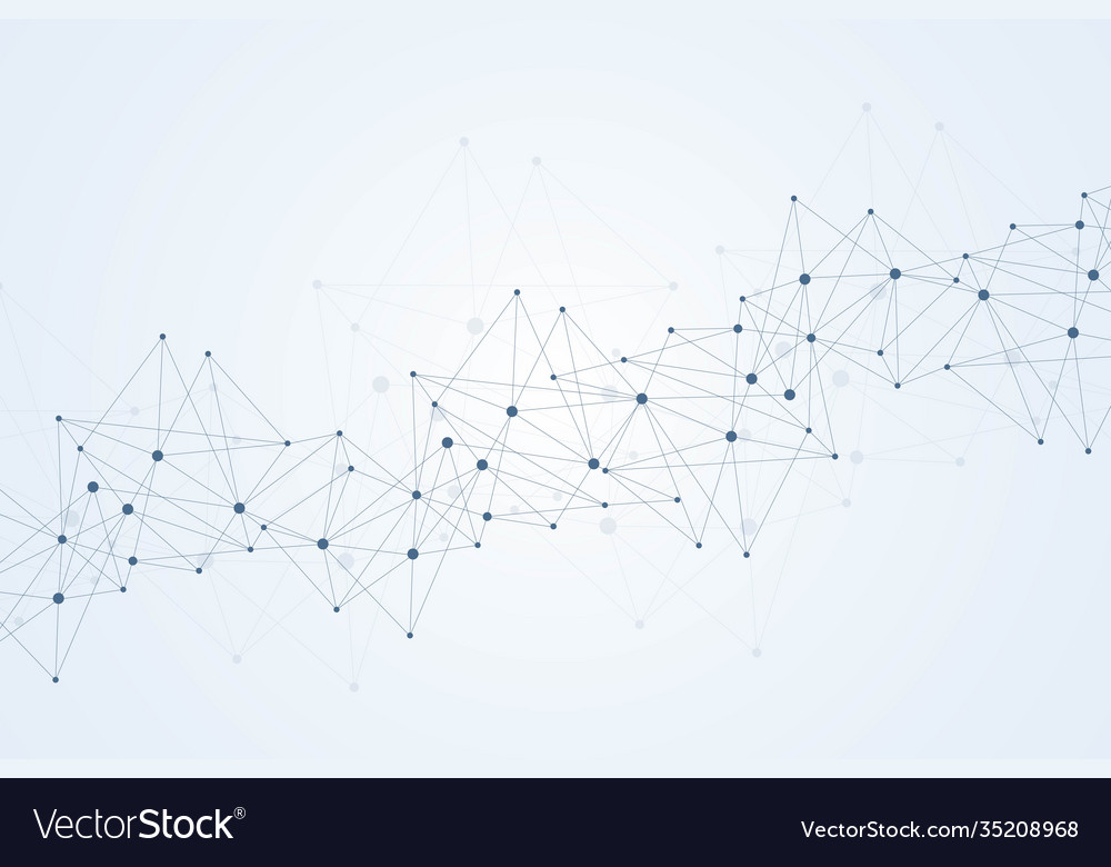 Geometric abstract background with connected line vector image Geometric abstract background with connected line