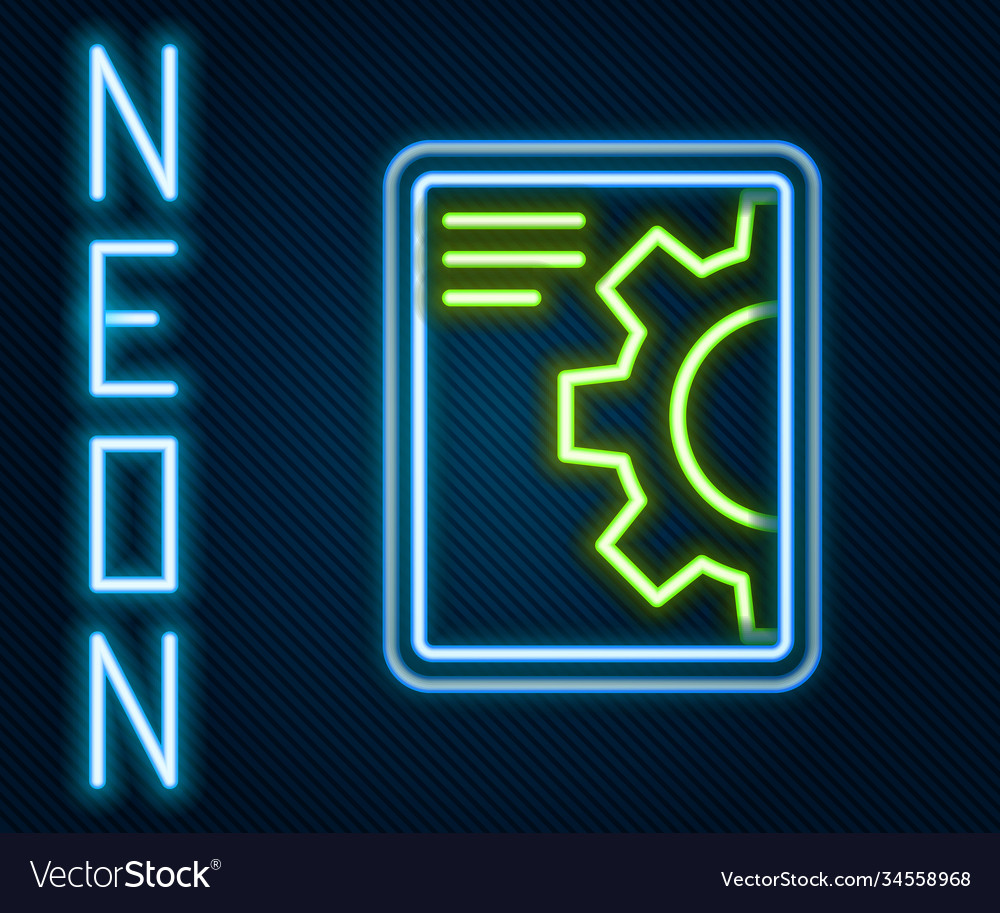 Glowing neon line software web development