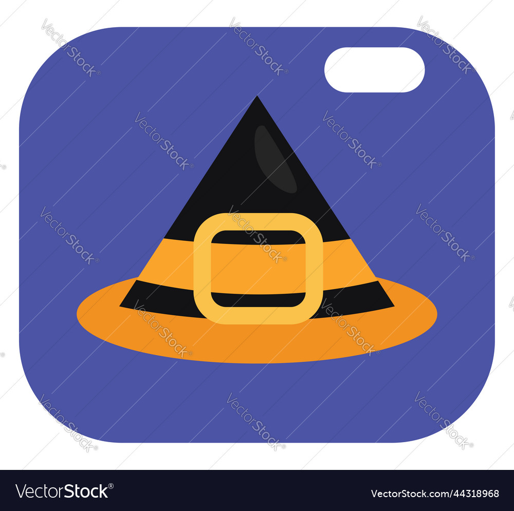 Halloween witches hat on white background