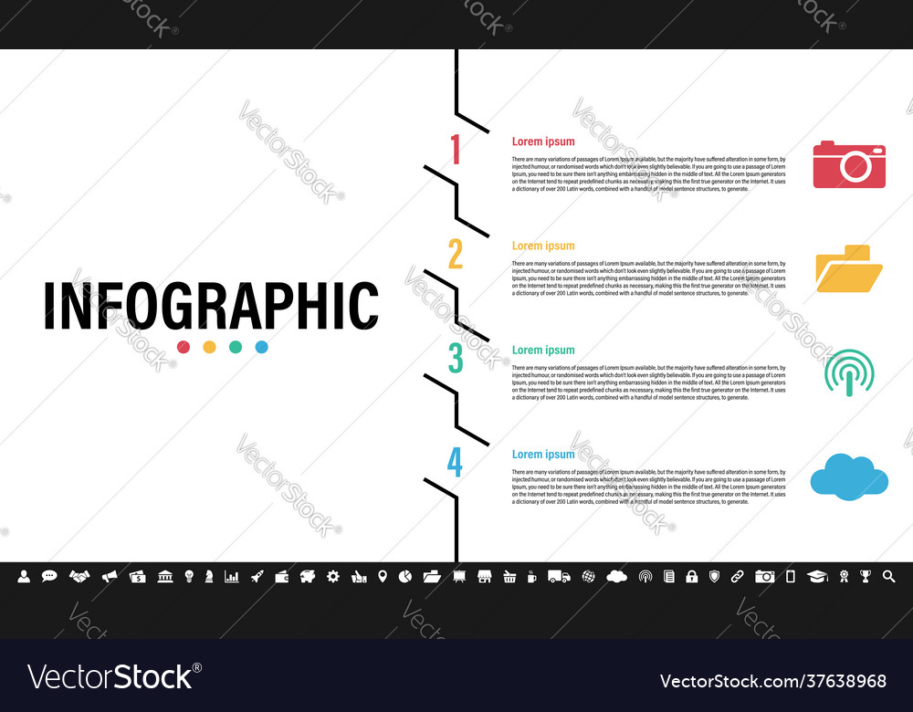 Infographic design template with business concept