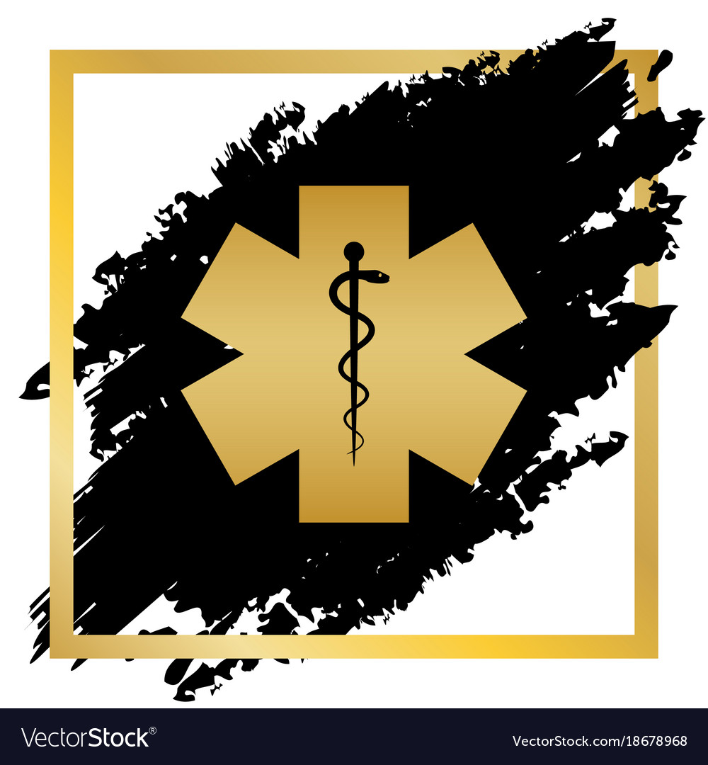 Medical symbol of the emergency or star life