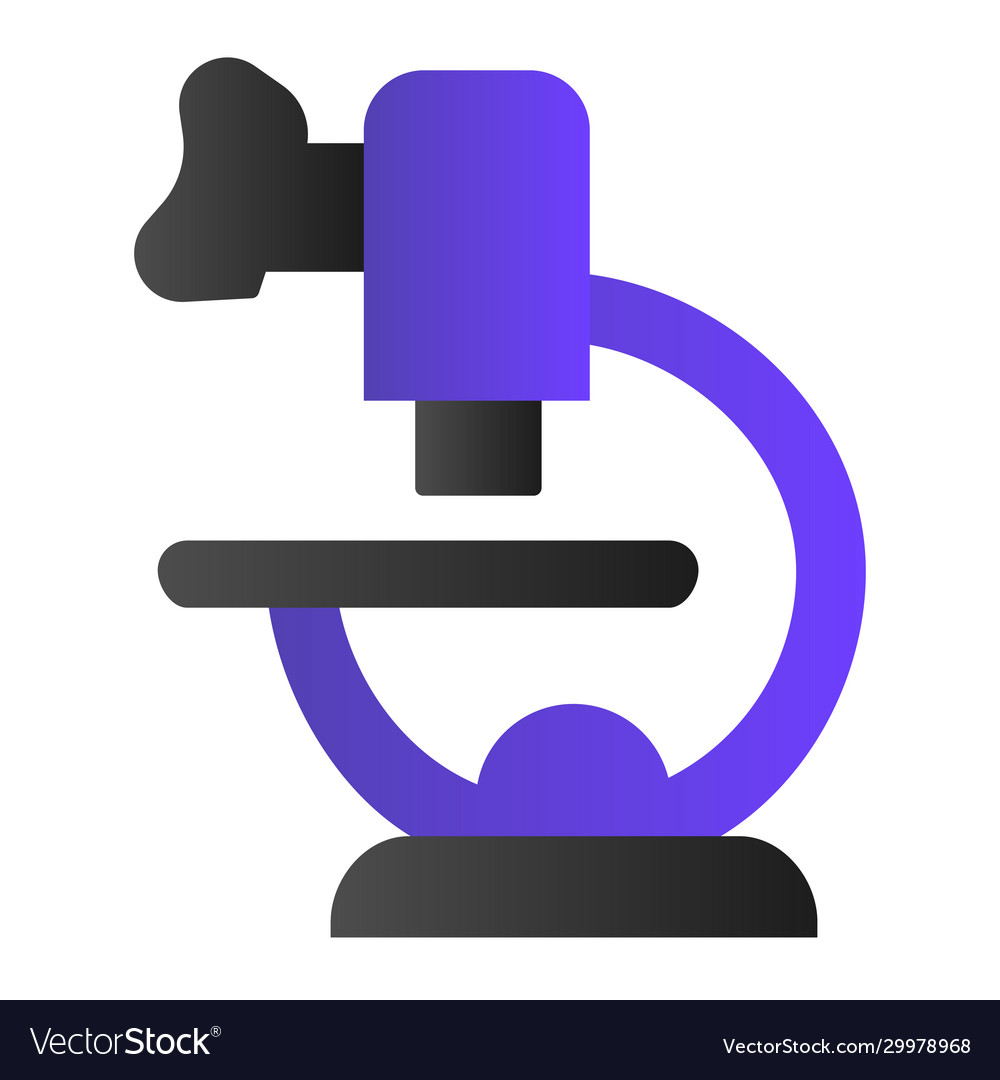 Microscope flat icon laboratory tool with zoom vector image Microscope flat icon laboratory tool with zoom