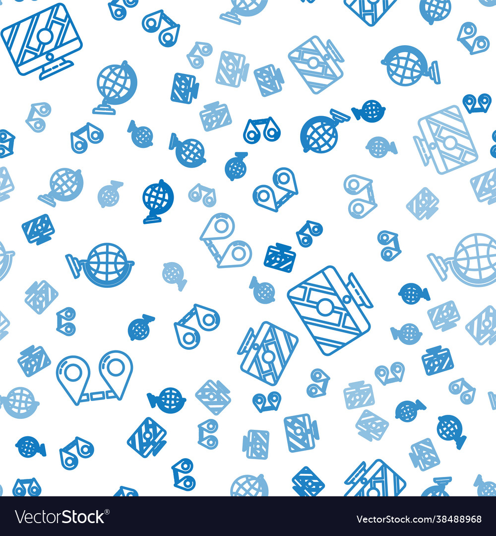 Set line route location monitor vector image Set line route location monitor