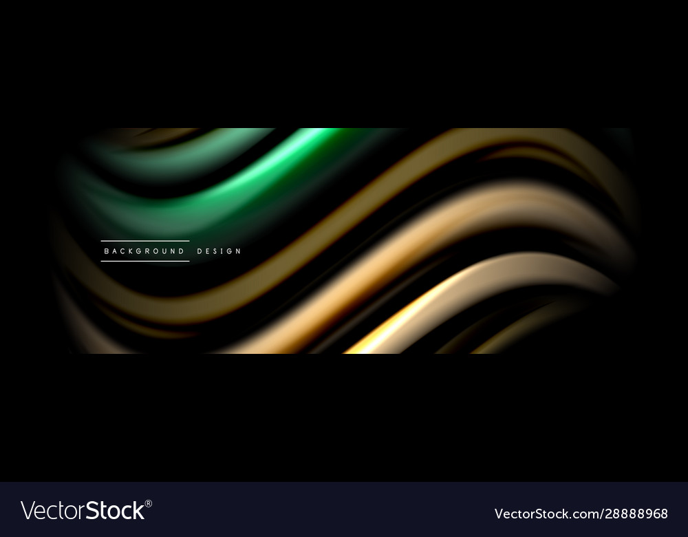 Silk and smooth flow wave poster design color Vector Image Silk and smooth flow wave poster design color