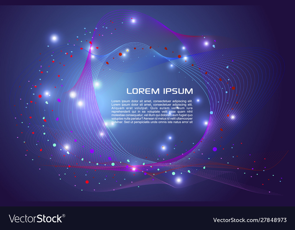 Abstract colorful background with particle vector image Abstract colorful background with particle