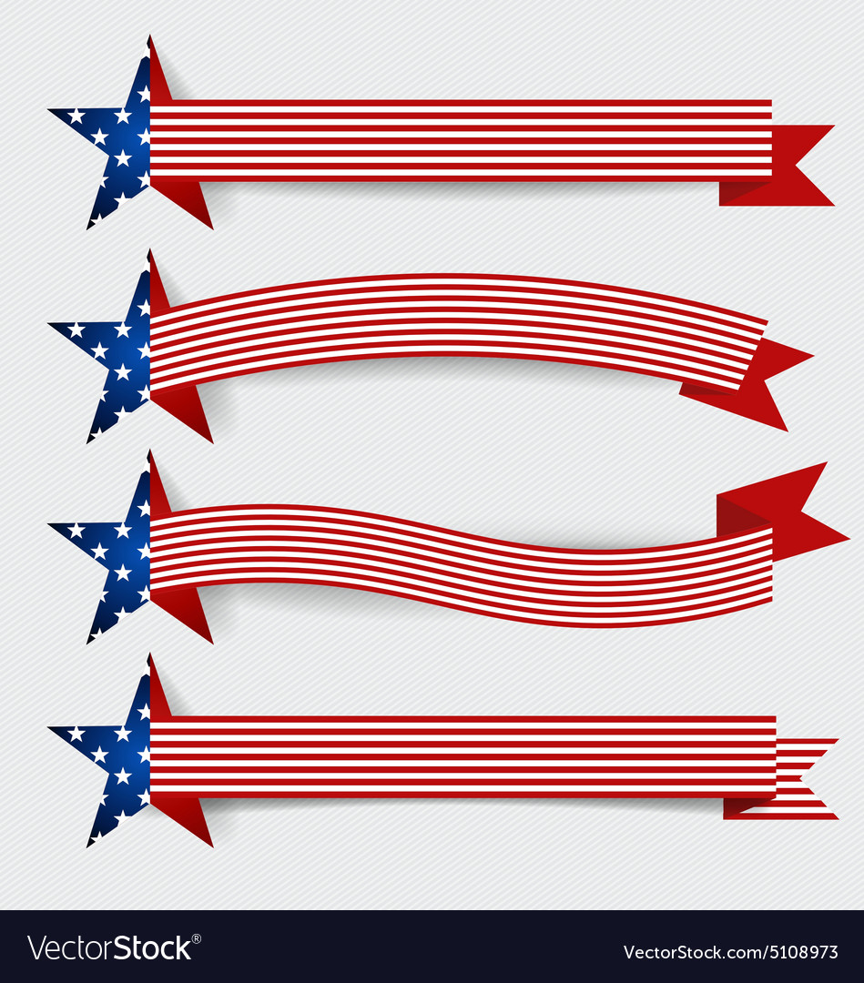 American flag for independence day Royalty Free Vector Image