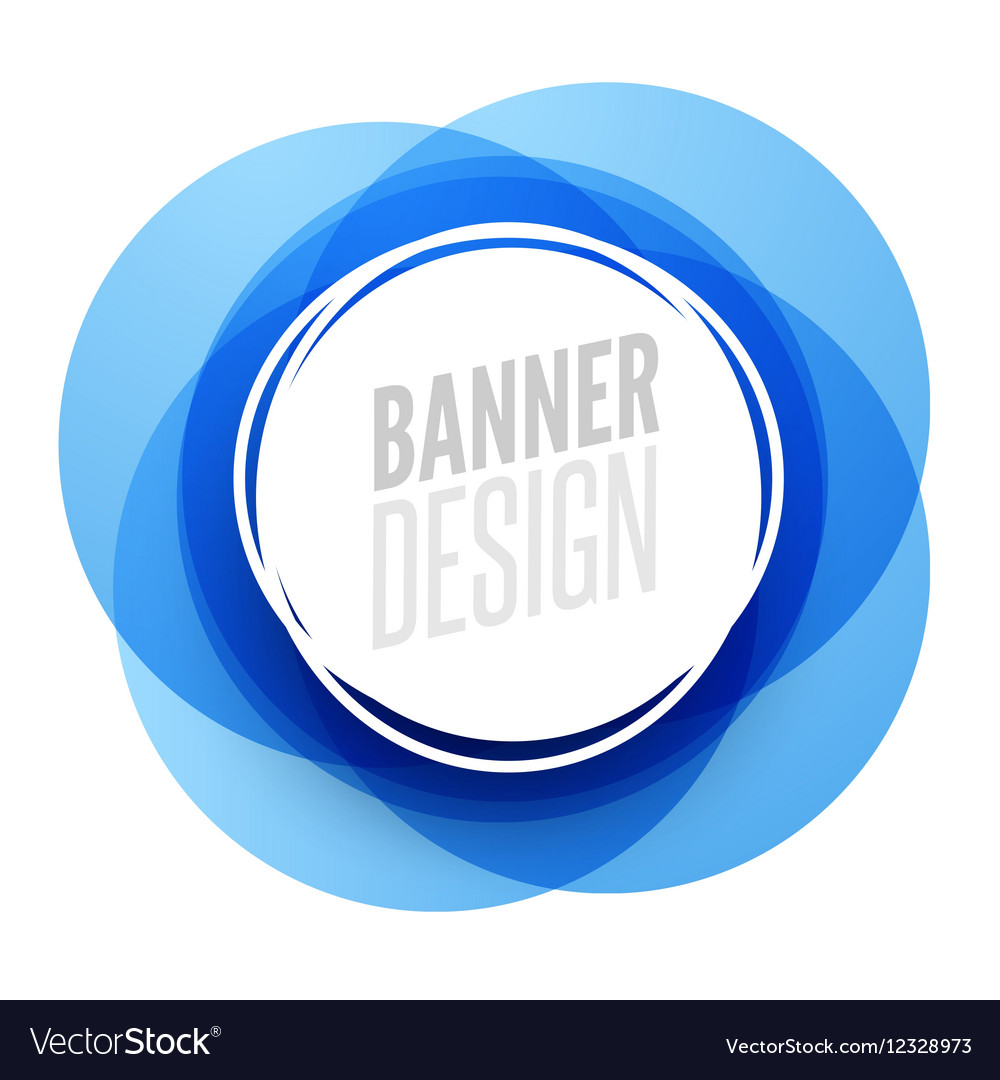 Creative circle round banner with place for text Vector Image