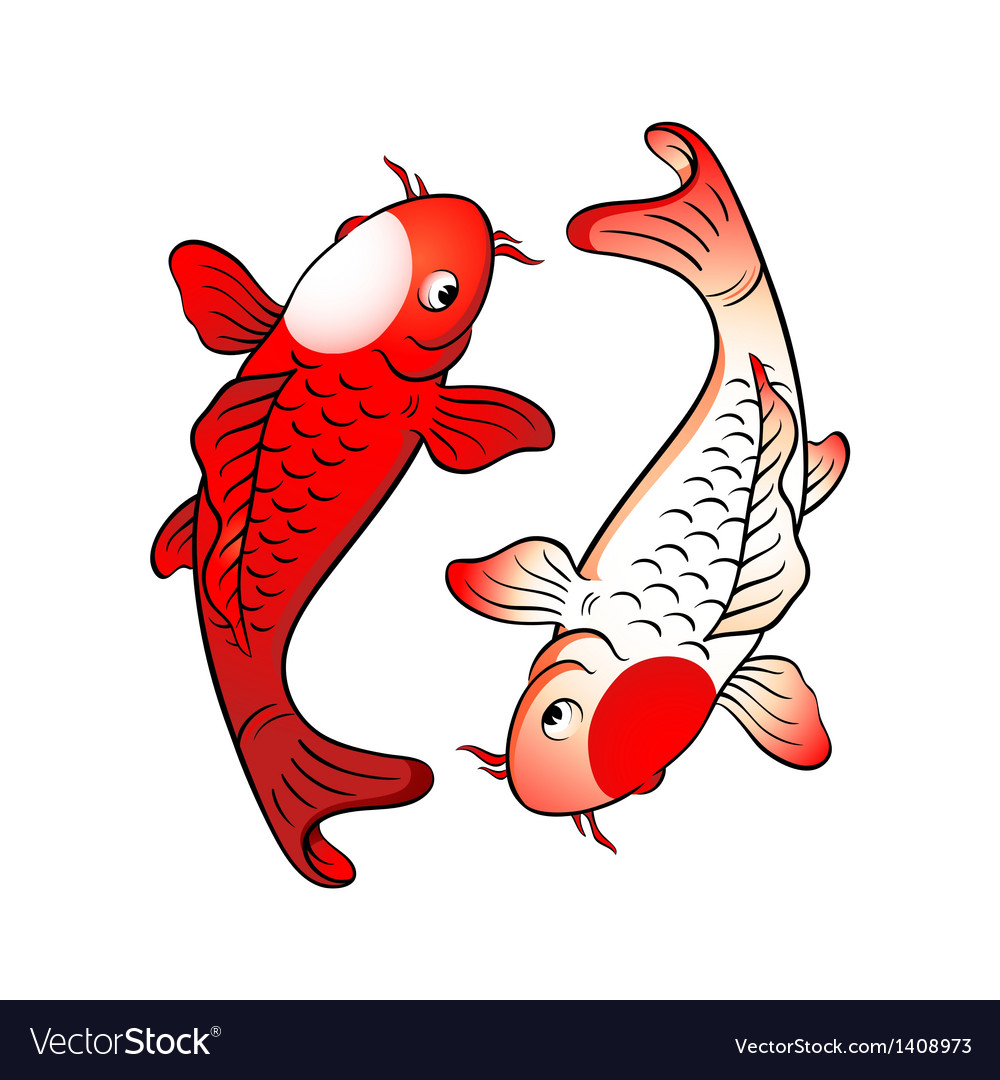 Fish yin yang Royalty Free Vector Image VectorStock