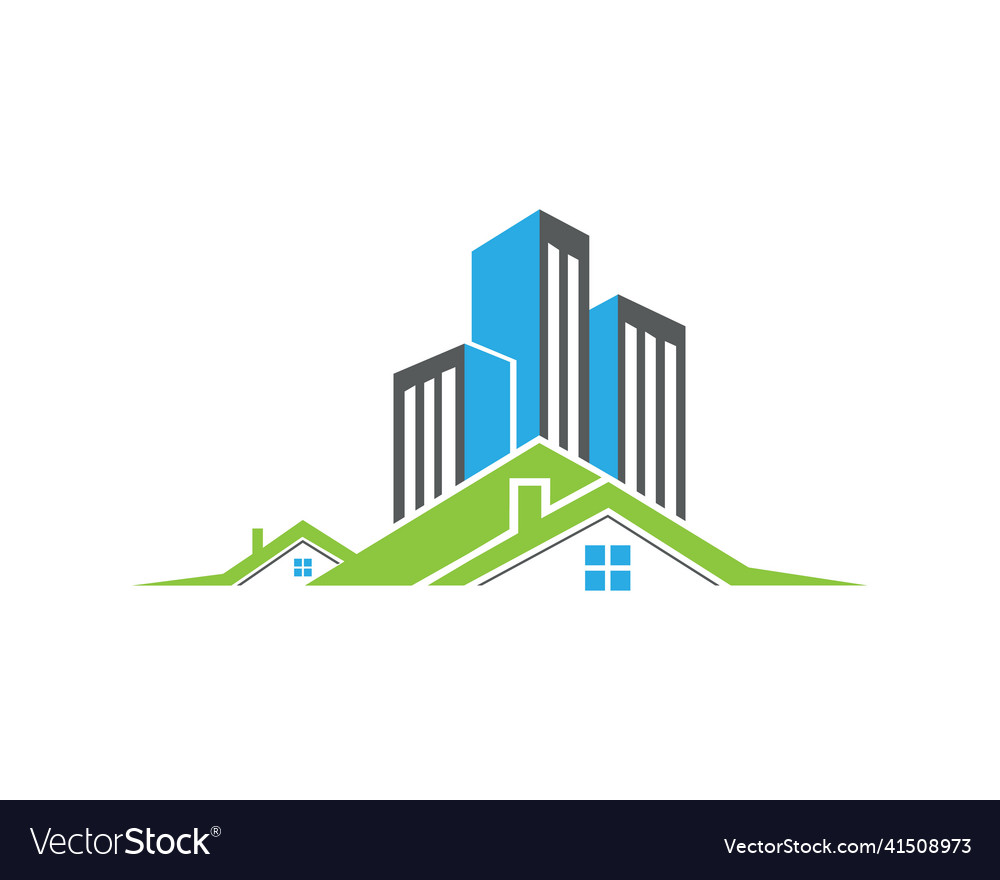 Home and building real estate logo