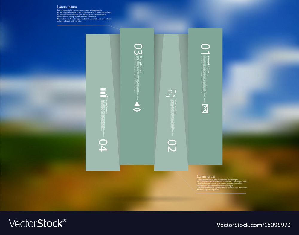 Infographic template with rectangle vertically