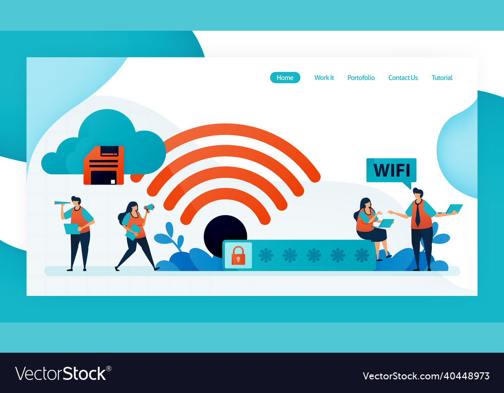 Landing page and website for wifi connection