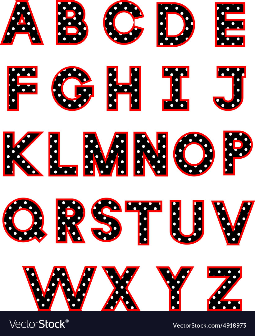 polka-dot-alphabet-royalty-free-vector-image-vectorstock for Free Printable Polka Dot Letters Printable Polka dot alphabet Royalty Free Vector Image - VectorStock for Free Printable Polka Dot Letters Printable