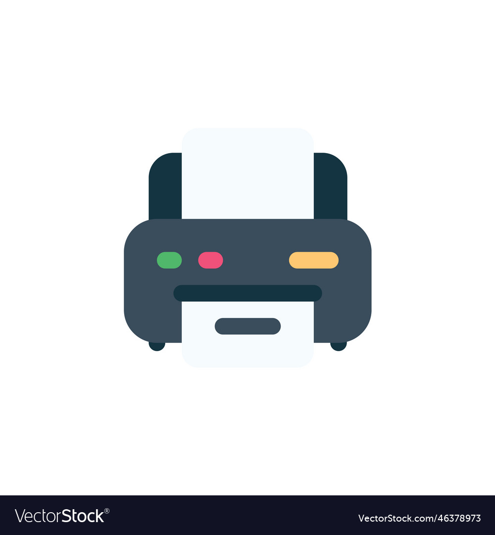 Printer icon computer component flat style