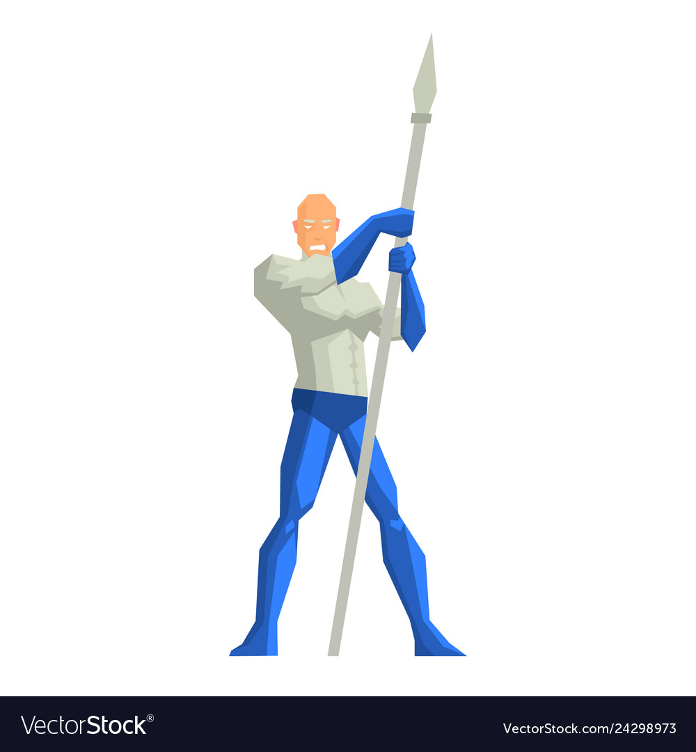 Superhero with a spear